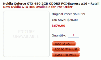 GeForce GTX 470 and GeForce GTX 480 price